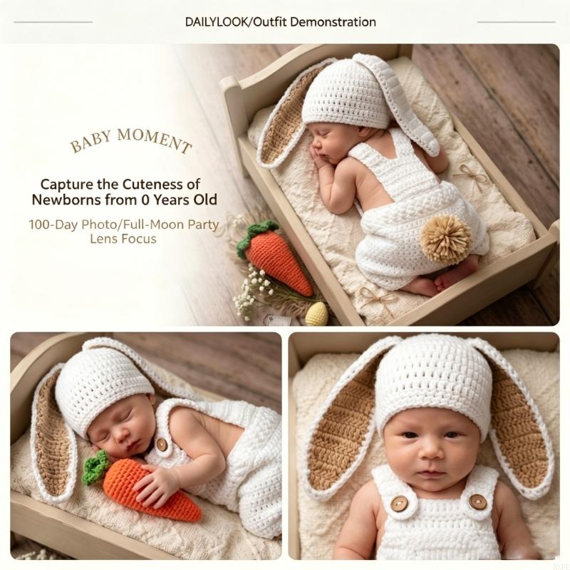 Romper Onesie Baby - Gehaakte gebreide pasgeboren fotografie rekwisieten kleding