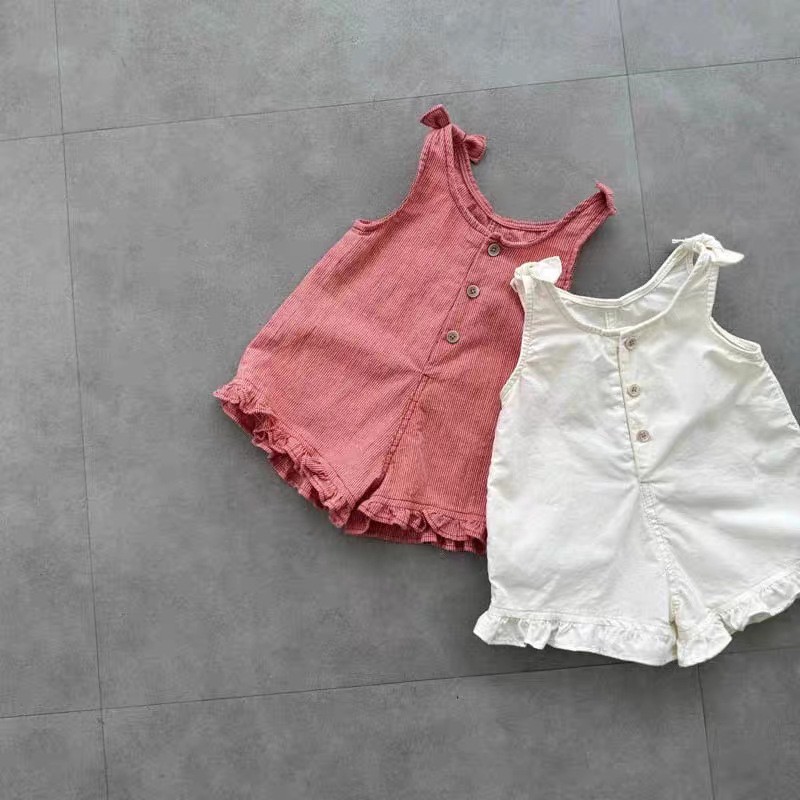 Romper Onesie Baby - HY2831 Zomerrompertje voor meisjes met overslag