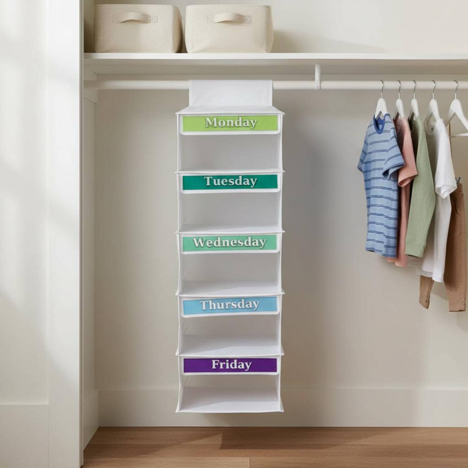 7-laags hangende opbergzak, we - Baby Clothing Organizer recensie en prijs