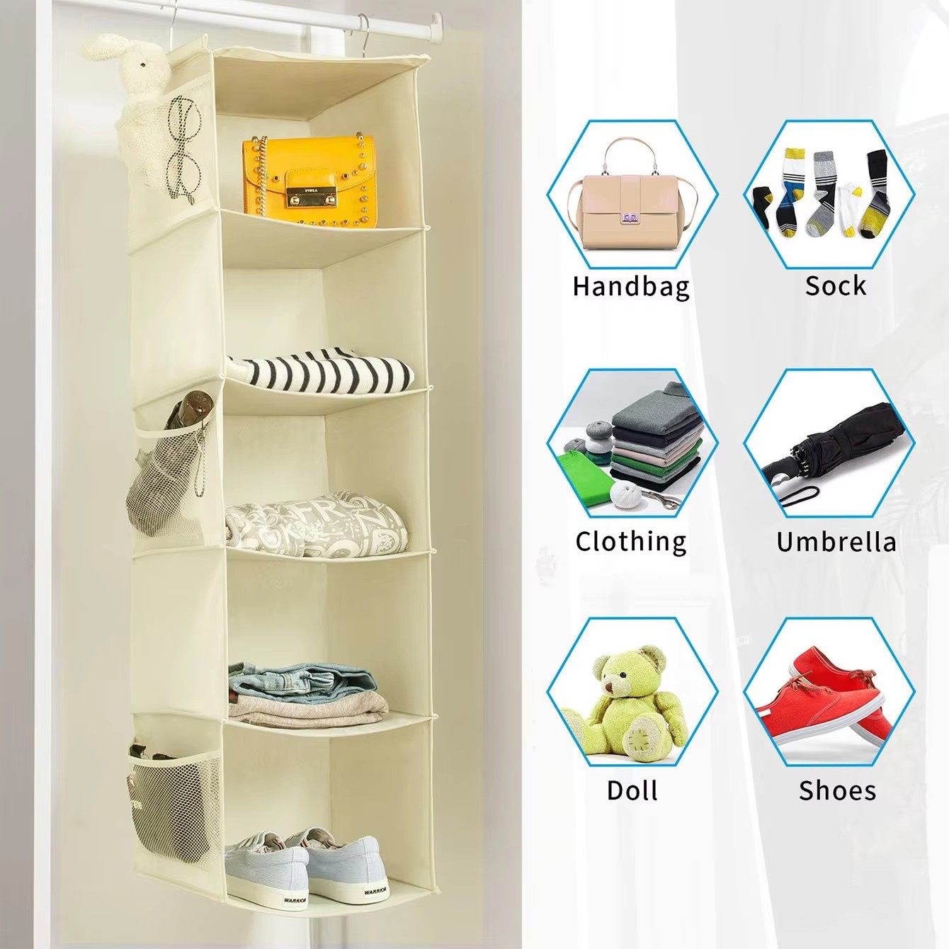 5-laags hangende kledingopberg - Baby Clothing Organizer recensie en prijs